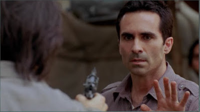 Richard Alpert Nestor Carbonell Daniel Faraday Jeremy Davies Lost Follow the Leader screencaps images photos pictures stills screengrabs gun dead shot