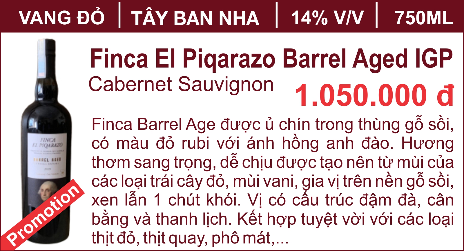Finca El Piqarazo Barrel Aged IGP