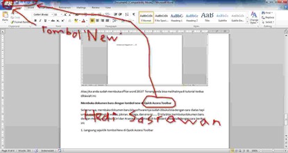 tombol new quick access toolbar office word 2010
