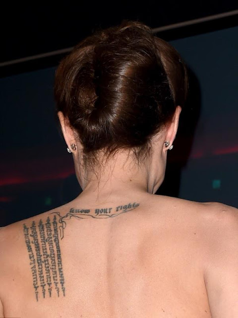 Angelina Jolie New Tattoo Exhibited