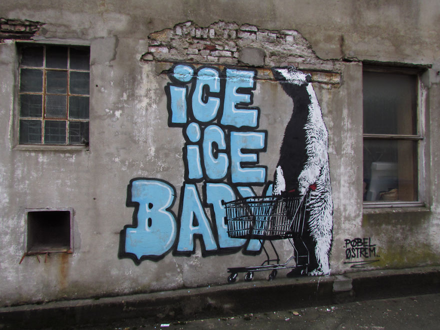 These 30+ Street Art Images Testify Uncomfortable Truths - Ice, Ice Baby