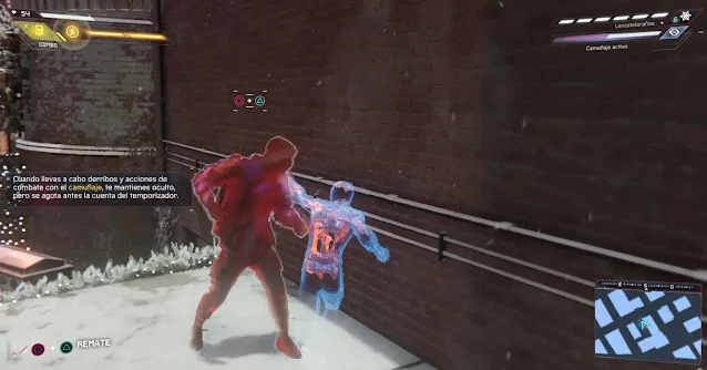 Combate invisibilidad Spider-man