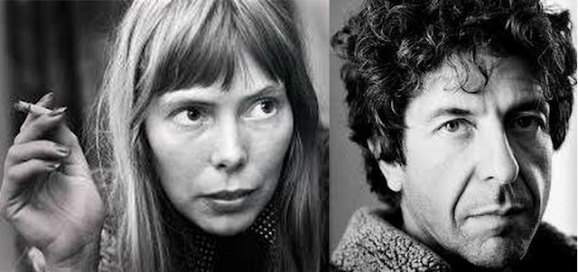 Hóspedes famosos do Chelsea Hotel, em Nova York: Joni Mitchell e Leonard Cohen