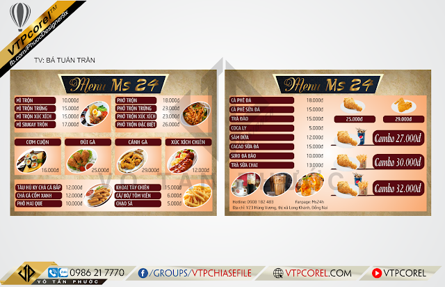 Share mẫu menu siêu thị MS24