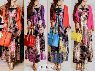 Maxi dress silk kode 9051