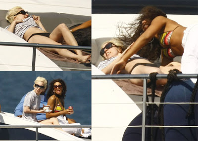 Pics: Lady Gaga's Bikini Romp Rolling Around With Another Woman in St. Tropez! 