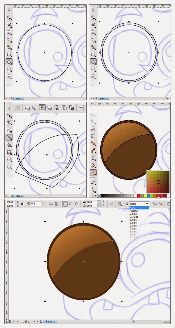  Cara membuat karakter cartoon dengan coreldraw