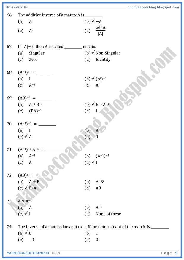 matrices-and-determinants-mcqs-mathematics-11th