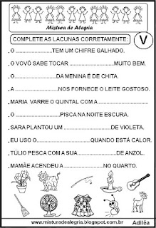 Fichas de leituras lacunadas V