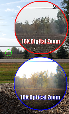 A comparison of 16 times digital versus optical magnification