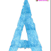 Abecedario letras de Hielo elsa de frozen