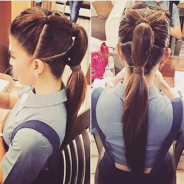 Jacqueline Fernandez hair side back view