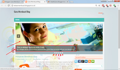 Cara Mengganti Gambar Slider bawaan template Blog