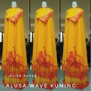 Mukena Bali Jumbo Rempel Wave Kuning