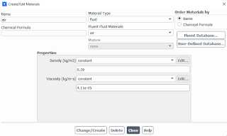 how to change gas density and viscosity in Ansys Fluent