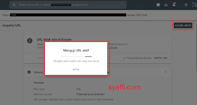 23. Uji URL Aktif pada Google Search Console