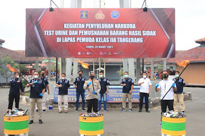 Lapas Pemuda Tangerang Gelar Tes Urin, Penyuluhan Narkoba, Hingga Pemusnahan Hasil Sidak