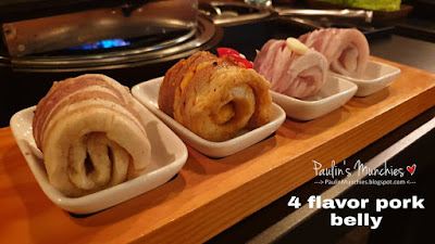 4 flavor pork belly set - 8Eight Korean BBQ at Shaw Center Orchard - Paulin's Munchies