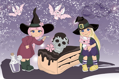 HALLOWEEN Holiday Cartoon Vector Illustration Set