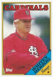 St Louis Cardinals, Manager, Whitey Herzog, Topps baseball card, baseball card