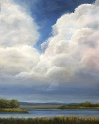 Clouds on Sunny Day painting Patt Baldino