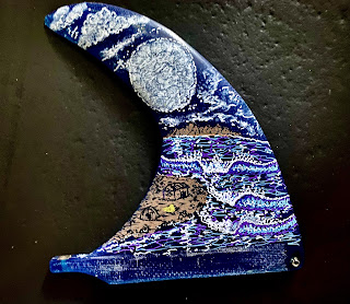 Custom painted fin by Paul Carter