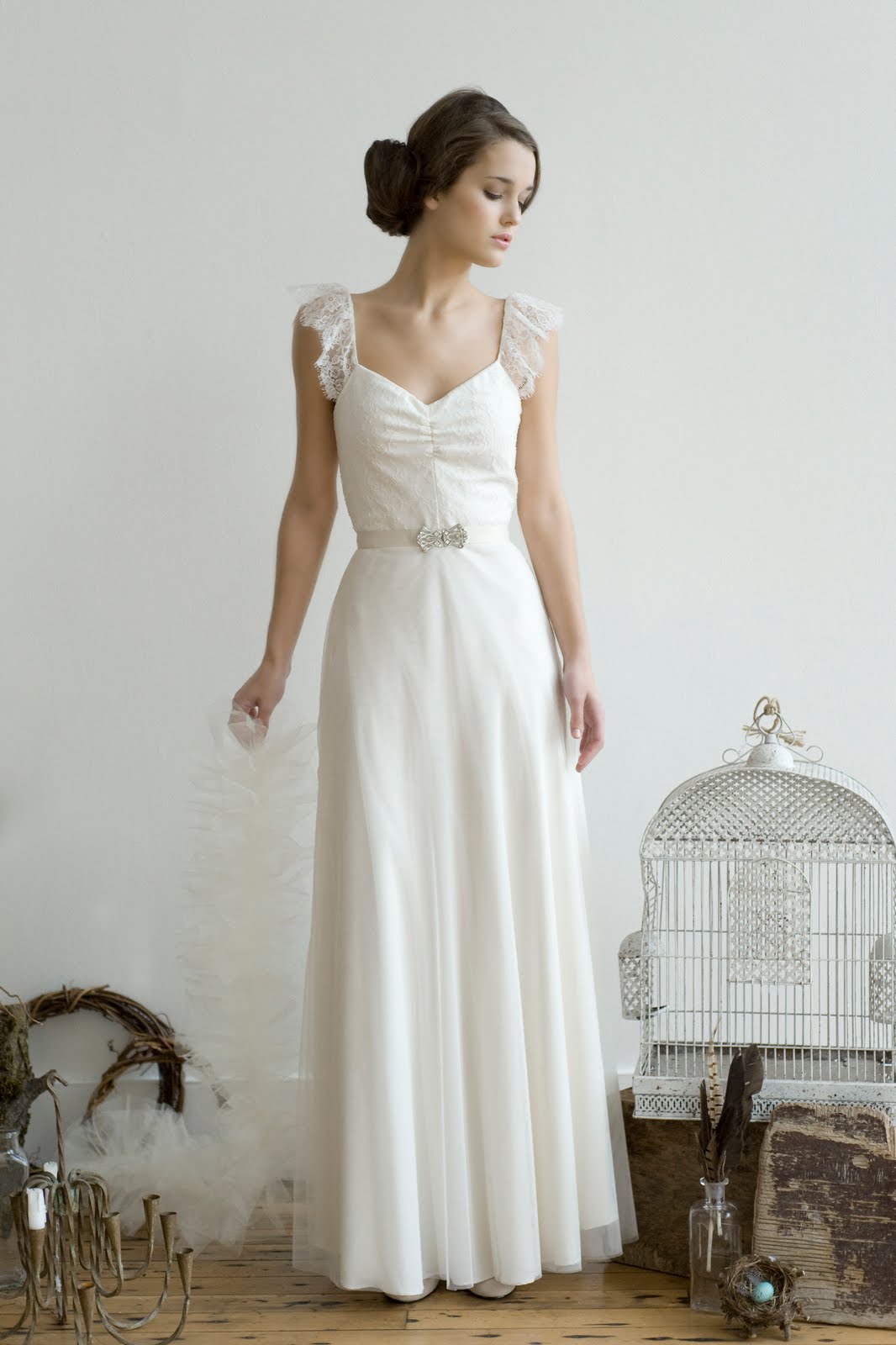 wedding dresses with short sleeves and lace Wedding Dress Swoonage- James, no peeking!