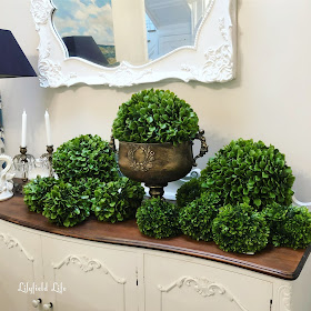 faux boxwood topiary balls