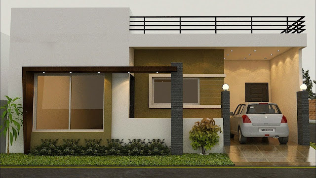 front elevation design single floor