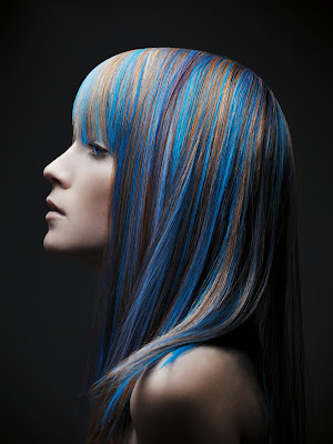 blue hairstyles 2012 for long hair
