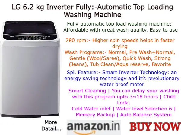 LG Washing Machine Price in India / Top Load