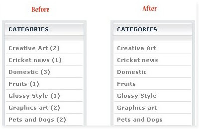 hiding blogger label count