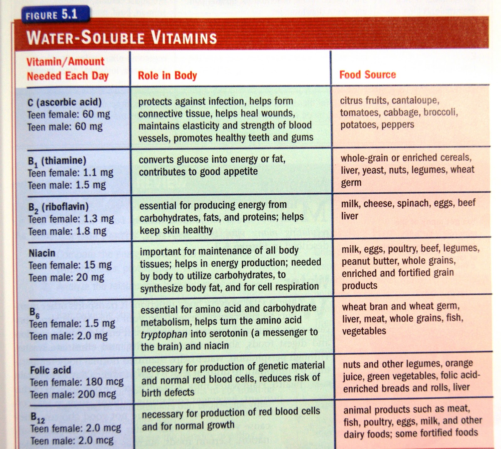 List Of Vitamins And Minerals Chemical Elements