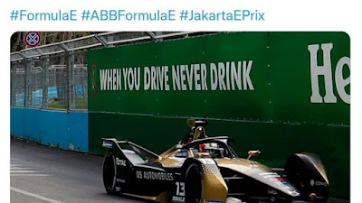 Bikin BuzzeRp Kecewa... Panitia Pastikan Tak Ada Logo Sponsor Perusahaan Bir Saat Balap Formula E Jakarta Berlangsung
