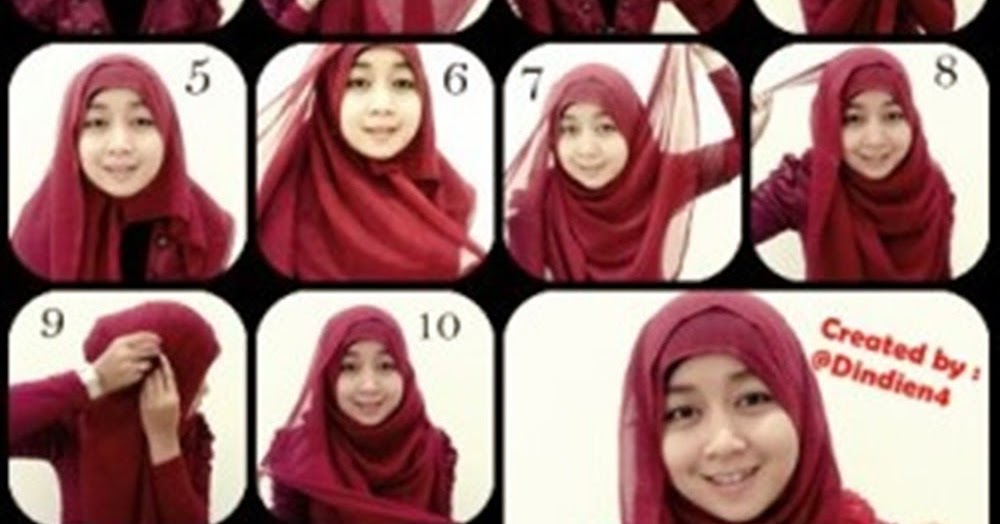 CARA MUDAH MEMAKAI KERUDUNG SEGI EMPAT ~ TUTORIAL HIJAB