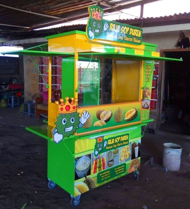 Booth Minuman Gerobak Sop Durian unik Jasa gerobak 