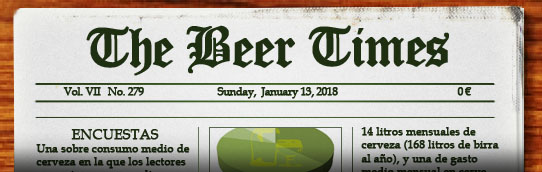 Dominical suplemento de noticias sobre cerveza. Aquí puedes leer el periódico The Beer Times.