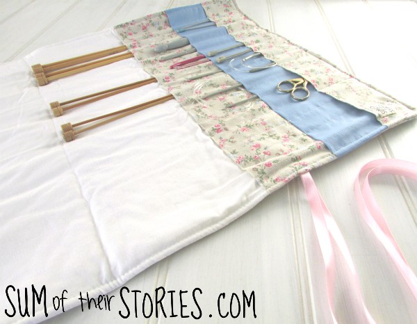 How to make a knitting needle case from an old pillowcase