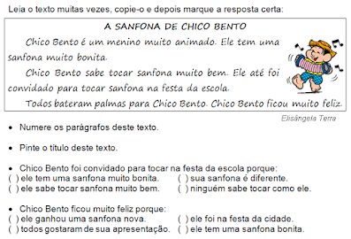 Texto para treinar leitura A sanfona do Chico Bento png