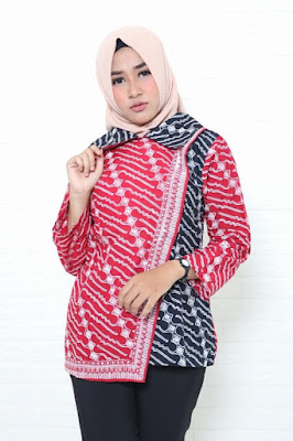 Contoh baju batik modern bahan nyaman