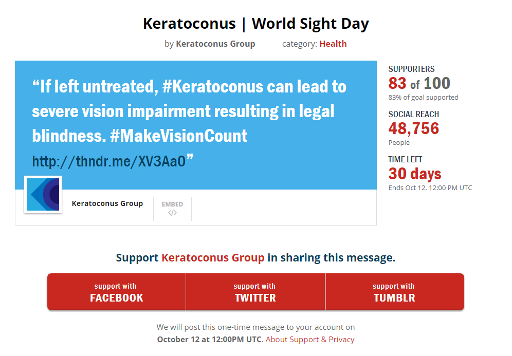 Help to Spread Keratoconus Awareness on World Sight Day