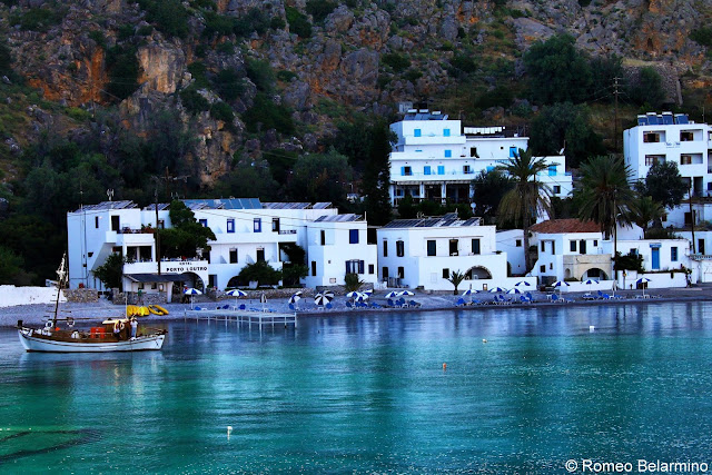Town of Loutro from the Ferry Samaria Gorge Hike Crete Greece