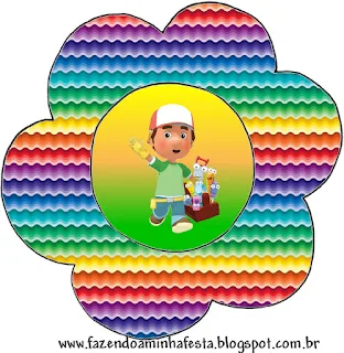 Handy Manny Party, Flower Invitation.