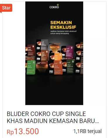 BLUDER COKRO CUP SINGLE KHAS MADIUN KEMASAN BARU DENGAN MIKA/ ANTI PENYET/ BLUDER SIRAM