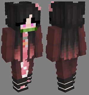 Skin Minecraft Nezuko Kamado Demon Slayer Kimetsu no Yaiba