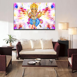 Abstract Ganesha Paintings on Canvas