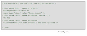 google search in your web application