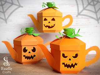 Pumpkin Teapot Boxes by Esselle Crafts