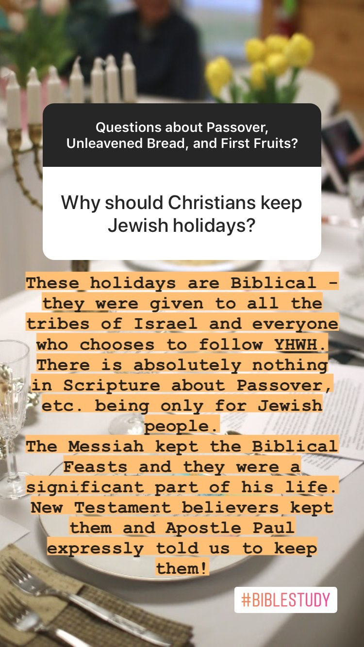 Passover and the rest of the Biblical holidays are not just for Jews - they are for all followers of Scripture | Land of Honey