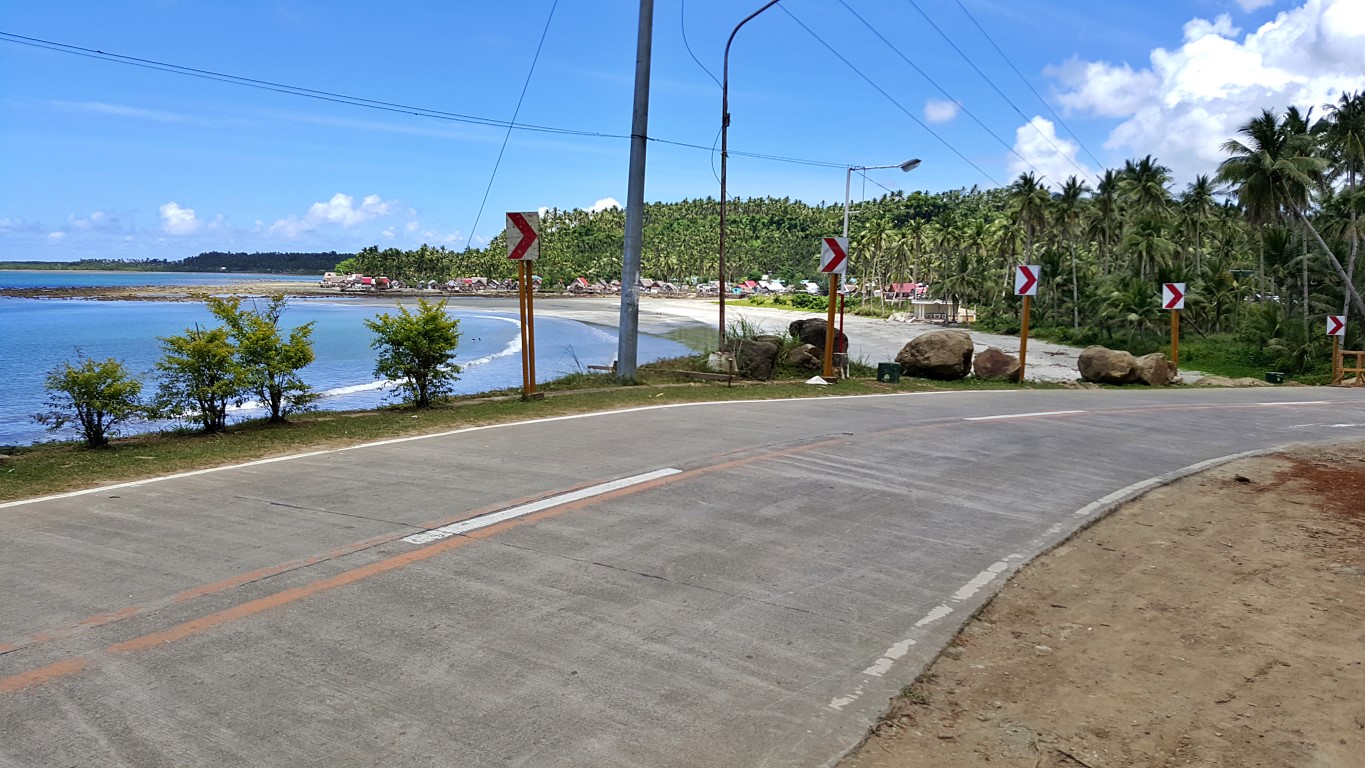 panoramic beach and pacific views from the highway at Arteche, Eastern Samar